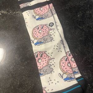 Stance Pink and White Donut Socks